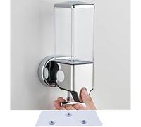 Manual Presshead Wall Mounted Soap Dispenser, Shower and Lotion Dispenser for Home, Bathroom, Kitchen, Hotels, Restaurants (Transparent, 500ml)