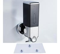 Manual Presshead Wall Mounted Soap Dispenser, Shower and Lotion Dispenser for Home, Bathroom, Kitchen, Hotels, Restaurants (Black, 500ml)