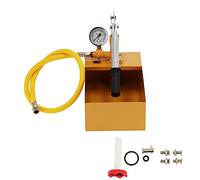 Manual Pressure Test Pump, Hydraulic Water Testing Tool with Brass Construction, 2.5Mpa High Pressure Gauge for Construction Plumbing, Hand Operated Pipe Pressure Tester w