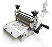 Manual Printing Press, Professional Engraving Machine with Metal Roller, Sturdy Portable Printmaking Press for Wood and Copper Prints, Easy to Use, Printmaking Supplies