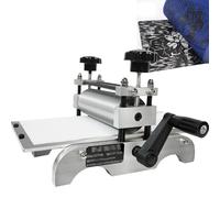 Manual Printmaking Etching Machine, Portable Slab Roller, Desktop Engraving Press with Adjustable Roller Height for Decorative Display and Printing
