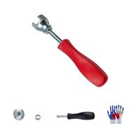Manual Professional Drum Brake Spring Removal Tool, Chrome Vanadium Steel Drum Brake Adjusting Tool for Removal & Installation,Heavy Duty Automotive Brake Adjustment Repair for Cars Trucks (Red)