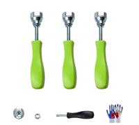 Manual Professional Drum Brake Spring Removal Tool, Chrome Vanadium Steel Drum Brake Adjusting Tool for Removal & Installation,Heavy Duty Automotive Brake Adjustment Repair for Cars Trucks (3*Green)