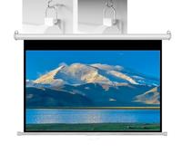 Manual Projection Screen, 16:9/4:3 Format, 60-100 Inches, Wide Viewing Angle, Easy Installation, Ideal for Movies, Gaming, and Business Presentations