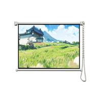 Manual Projector Screen, 100 Inch, HD White Screen, Height Adjustable, Eye-Caring Wide Angle, Dual Mounting for Ceiling & Wall, Versatile Use