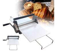 Manual Puff Pastry Maker, Adjustable Thickness Dough Sheeter, Hand-Cranked Foldable Tool for Home and Commercial Baking