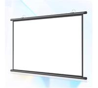 Manual Pull Down Portable Retractable Projection Screen Wrinkle Resistant Wall Mounted Screen For Office/Home Theater(16:09,72inch)