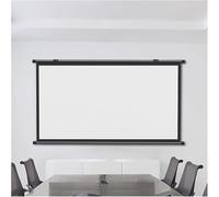 Manual Pull Down Portable Retractable Projection Screen Wrinkle Resistant Wall Mounted Screen For Office/Home Theater(4:03,60inch)