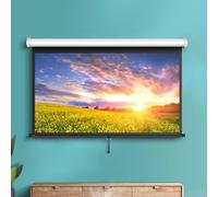 Manual Pull Down Projector Screen 60 Inch, Wall Mounted Indoor/Outdoor, Auto-Lock, 4:3 & 16:9 Aspect Ratios, Ideal for Public Display & Presentations
