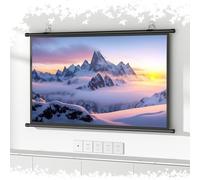 Manual Pull Down Projector Screen 60in, 72in HD 4K Wall Mounted Movie Screen, 4:3 & 16:9 Format, Wrinkle Free for Home Theater & Presentations