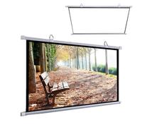 Manual Pull-Down Projector Screen for Indoor Outdoor Use, 30-72in Movie Curtain for Education, Gaming, and Videos, Versatile Home Theater Accessory