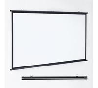 Manual Pull-Down Projector Screen, Roll-Down Retractable Manual Projection Screen, Hanging Projector Curtain, 4:3/16:9 Portable Projector Screen Indoor Outdoor - Home Theater Office Education(16:9,60"