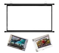 Manual Pull Down Projector Screen, Wall Mounted Movie Screen for Home Theater and Office, 60 Inch 4:3 Format, Easy Roll Up Design