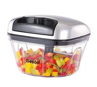Manual Pull Food Chopper, Hand Pull String Onion Chopper Dicer for Kitchen, Easy Cleaning Food Chopper for Vegetables, Fruits (500 ML)