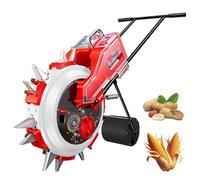 Manual Push Garden Seeder, Walk-Behind Row Crop Planter for Seeding Corn, Carrots, Beans, Peas, Radish, and L asy-to-Use Gardening Tool with 5 Nozzles