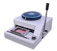 Manual PVC Card Embosser, 72 Characters Embossing Machine, Adjustable Intervals for Military Tags, Membership Cards, Gift Card Letterpress