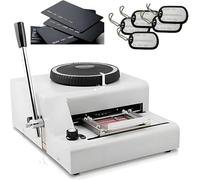 Manual PVC Card Embosser for Dog Tags, Metal Stamping Machine for Raised Letters and Numbers, Coding Embossing Tool for Aluminum Signs