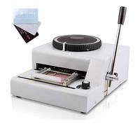 Manual PVC Card Embosser - Letter Press Machine for VIP & Membership Cards, Adjustable Spacing 1/7in & 1/10in - Durable & Easy to Use