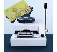 Manual PVC Card Embossing Machine, 72 Characters Number Embosser Press for ID and Membership Stamping, Adjustable and Easy to Operate