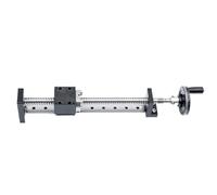 Manual Rail Actuator Sliding Table+ Handwheel with Lock Device 1605 Ballscrew Cross Slide Motion Linear Guide(Stroke 500mm)