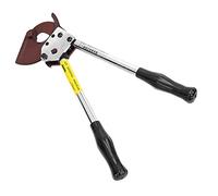 Manual Ratchet Cable Cutter with Manganese Steel Blade, Industrial Wire Cutting Hand Tool for Electrical, Telecom and Construction Use, 9.1 Inch Ratchet Cable Cutter