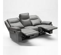 Manual Recliners Sofa, 3 Seater Sectional Recliner Couches Set - Grey