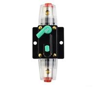 Manual Reset Circuit Breaker 12V-48V DC, 10A-100A Amp Fuse Holder for Car Boat Audio, Waterproof Inline Power Protection with Push Button Switch(30A)