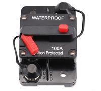 Manual Reset Circuit Breaker 30A 300A for 12V 48V DC, IP67 Rated, for Trucks, Buses, RVs, and Harsh Environmental Conditions (100A)