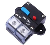 Manual Reset Circuit Breaker for Car Speaker, Black High Amp