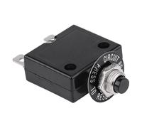 Manual Reset Thermal Switch Circuit Breaker Over Current Overload Protector Compact Plastic for Automotive Industry Industry Black Size As Picture 1 Pack (15A)
