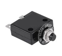 Manual Reset Thermal Switch Circuit Breaker Over Current Overload Protector Compact Plastic for Automotive Industry Industry Black Size As Picture 1 Pack (8A)