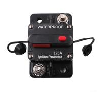 Manual Reset Thermal Trip Circuit Breaker 30A-300A for 12-48V DC with IP67 Sealed Housing for Harsh Environments Like Off-Road Vehicles (120A)