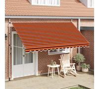 Manual Retractable Awning 400 cm Orange and Brown