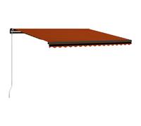 vidaXL Manual Retractable Awning 450X300cm Orange And Brown, Orange