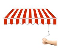 Manual Retractable Awning 4x1.5/4x2/4x2.5Portable Waterproof Patio & Balcony Canopy with Wall Mount BracketEasy to Install Durable Sun Shade Solution