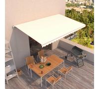 Manual Retractable Awning 500x350 cm Cream