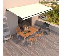 Manual Retractable Awning 600x350 cm Cream