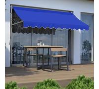 Manual Retractable Awning, Adjustable UV Protection Canopy for Patio, Door, and Window - Height Adjustable 2.15-3.1m for Backyard Garden and Balcony