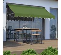 Manual Retractable Awning, Adjustable UV Protection Canopy for Patio, Door, and Window - Height Adjustable 2.15-3.1m for Backyard Garden and Balcony