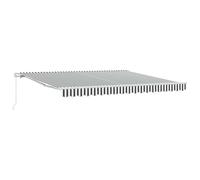 vidaXL Manual Retractable Awning Balcony Screen Anthracite & White 400x300 cm