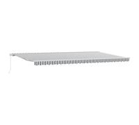 vidaXL Manual Retractable Awning Balcony Screen Anthracite & White 500x300 cm
