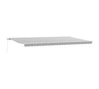 Manual Retractable Awning Balcony Screen Anthracite & White 600x300 cm vidaXL