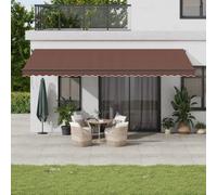 Manual Retractable Awning Brown 600x350 cm
