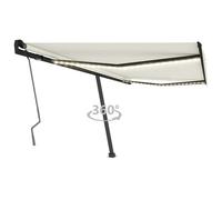 Manual Retractable Awning Canopy Outdoor Awning Folding Arm with LED vidaXL