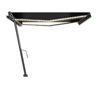 Manual Retractable Awning Canopy Outdoor Awning Folding Arm with LED vidaXL
