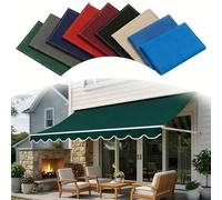 Manual Retractable Awning Fabric Replacement - UV & Weather-Resistant Canopy for Gazebo Patio & Balcony - Fits 200-400cm - Top Sunshade with PU Coating