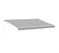Manual Retractable Awning Folding Outdoor Sunshade Patio Canopy Blind vidaXL