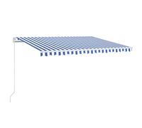 Retractable Awning 400x350 cm Yellow White Powder-Coated Aluminium Fabric UV-Pro