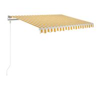 Manual Retractable Awning Folding Outdoor Sunshade Patio Canopy Blind vidaXL