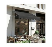 Manual Retractable Awning for Deck Balcony & GardenEasy NoDrill Installation Dark Gray 300CM/118inPerfect Shade Solution for Outdoor Spaces